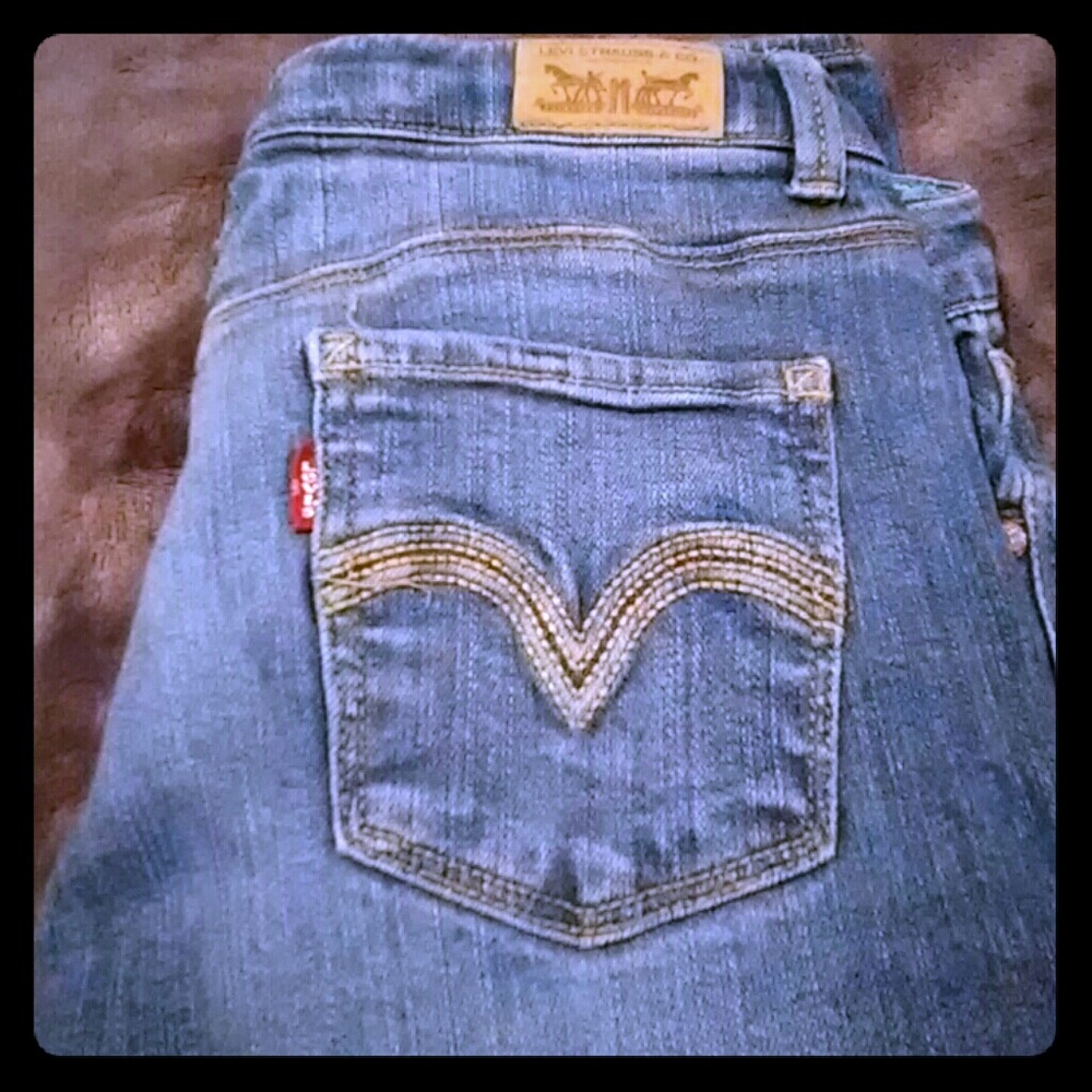 Levis skinny blue jeans